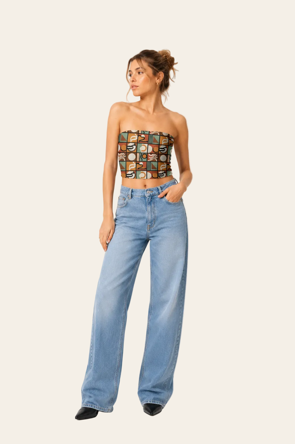 Retro Mosaic Tube Top | VMORA