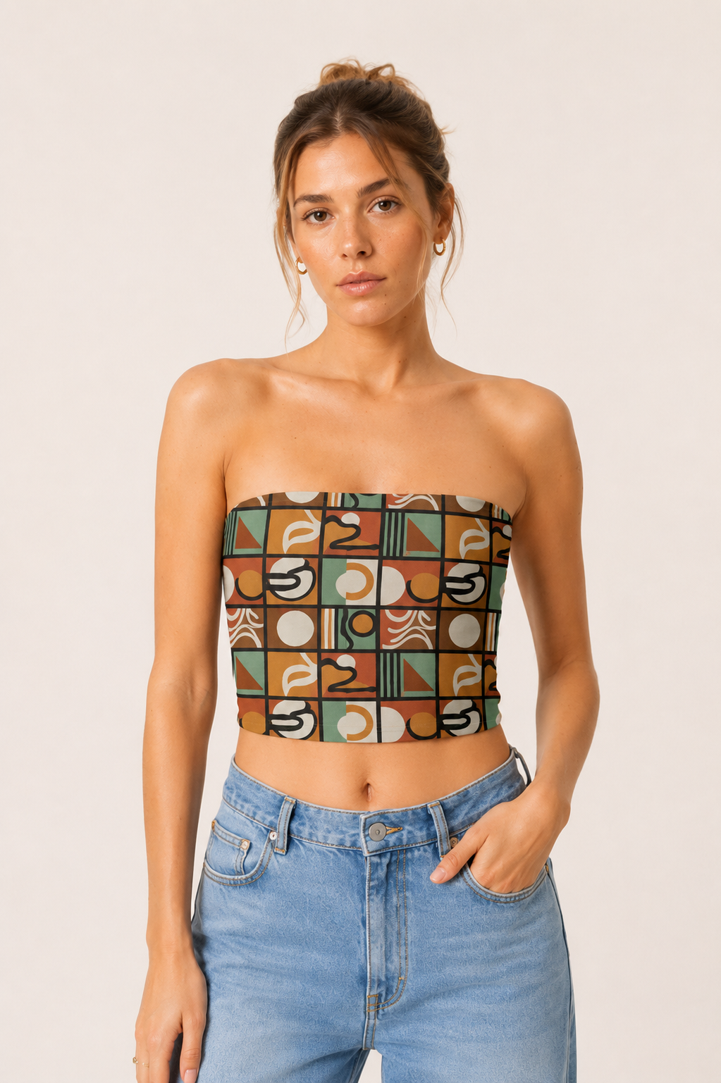 Retro Mosaic Tube Top | VMORA